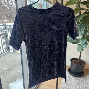 BP blue crushed velvet shirt size small